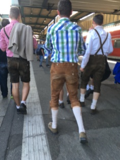 It was Volksfest here when I arrived - the Oktoberfest is only in Bavaria, and this is the Stuttgart region's response to it. Of course, unashamed Lederhosen wearing is requisite.